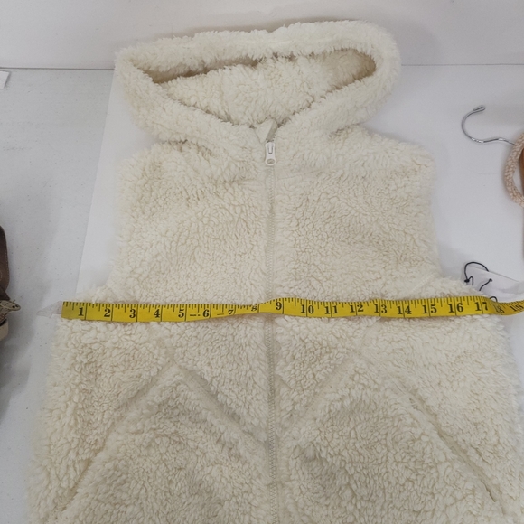 NWT Zyia Active Womens Hoodie Sherpa Vest Ivory pockets Size XS - Picture 5 of 10